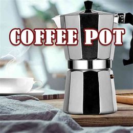 Aluminium Maker Duurzaam Cafeteira Expresso Percolator Kettle Moka Coffee Pot 50/100 / 450 / 600ml 210408