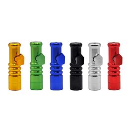 Aluminium metalen roken Snuff Bullet 2.22 Inch Matt Finish bevatten 19G Surfter Dispenser Nasal One Hitter Pipes Draagbaar