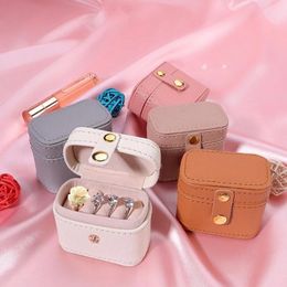 Ring Box Small Travel Sieraden Organisator Mini Jewelry Case draagbare ringen opbergdozen geschenkverpakking voor meisjes