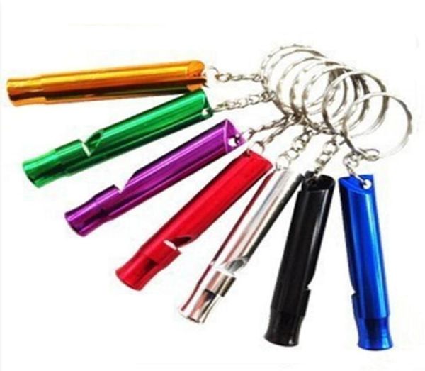 Aluminium Mini sifflet Outdoor Survival Keychain Kirtle Training Training HighPitch Multifonctionnel LifeS qui vit EDC Equipmen6306585