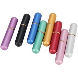 Bouteilles de diffuseurs rechargeables d'inhalateur Nasal en aluminium portables de 5 ml pour les huiles essentielles d'aromathérapie avec des mèches de coton de haute qualité