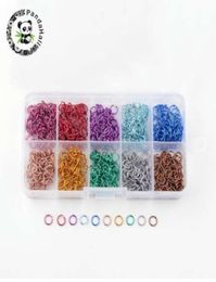 Anillos de salto de aluminio, color mixto, 6x0.8 mm;aproximadamente 1000pcs/box2285261