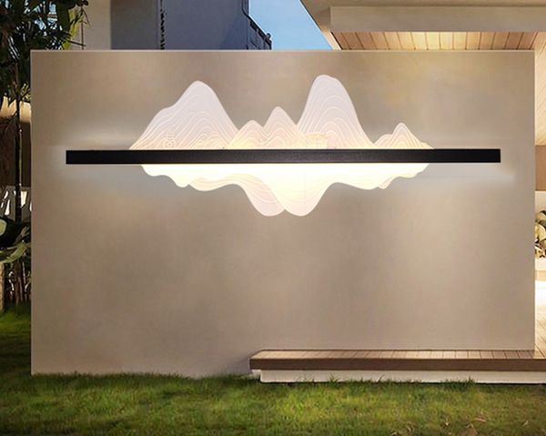 Éclairage extérieur en aluminium IP65 étanche LED applique murale porche de jardin moderne appliques couleur noire 110V 220V applique Luminaire