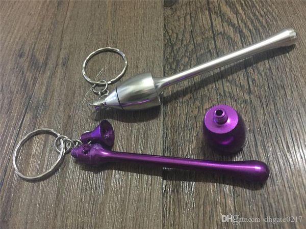 Porte-clés en aluminium PRitable champignon tabac herbe pipe en métal mini pipe à fumer accessoires pour fumer porte-clés porte-clés