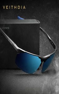 Aluminium Rimless Men039s Lunettes de soleil polarisées UV400 Sun Glasses Accessoires pour hommes Miroir de revêtement bleu 65876817107