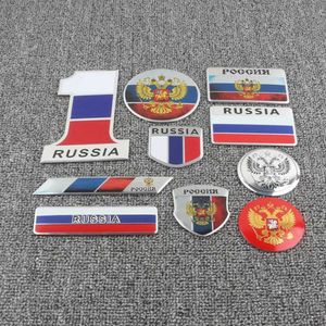 Aluminium Rusland Nationale Vlag Gemodificeerde Voertuig Badge Emblem Auto Body Stickers Decals Voor Inbouwen Auto Accessoires