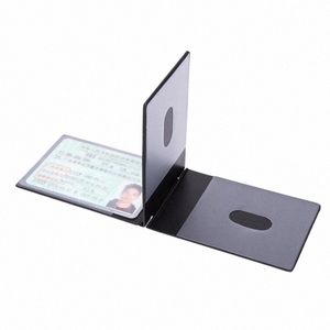 Couverture de carte mince en aluminium Permis de conduire de voiture Document de conduite de voiture ID Étui de carte de crédit Couverture de permis de conduire Passe de voyage Bourse z6sG #