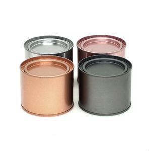 Bocal en aluminium contenant cosmétique boîtes de thé rondes avec couvercle pots de bougie crème pour le visage maquillage organisateur Pot