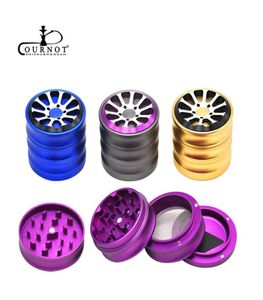 Aluminium Tobacco Herb Grinder Air Craft Grade 60 mm Diamant Dent de dents Spices Mill Crusher Fumer Fumer Grinder3751665