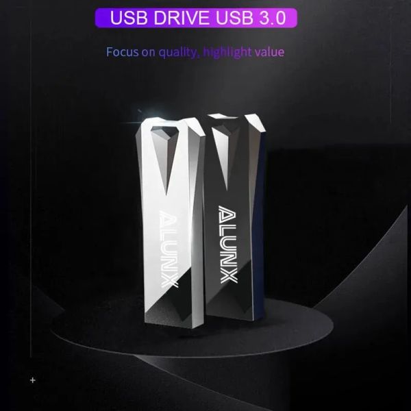 Alunx USB 3.0 Pendrive 64 Go Stick Memory Stick 32 Go 4 Go Metal Usb Flash Drive 128 Go Pen 64 Go 8 Go USB Stick 16 Go