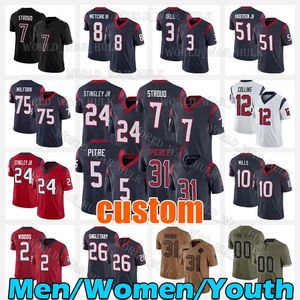 7 C.J. Stroud Football Jersey 24 Derek Stingley Jr. 31 Dameon Pierce 3 Tank Dell CJ 5 Jalen Pitre Davis Mills 8 John Metchie III Nico Collins Devin Singletary Will Anderson