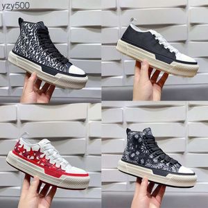 AM Designer COURT HI sneaker Chaussures Hommes blanc bule Runner Hommes STARS Courts HIGH out door shoeTop Low IMPRIMÉ TOILE SLIPON Trainer pa KD9C