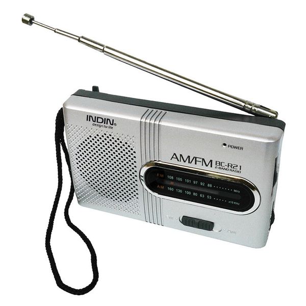 Receptor de Radio de doble banda AM/FM, antena telescópica, Mini reproductor de Radio portátil para personas mayores, altavoz incorporado, conector para auriculares de 3,5 MM