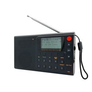 AM FM SW Stéréo Top Radio Enregistreur AUX Jack Pleine Bande Portable Radio Type C Charge MP3 Lecteur de Musique Réveil