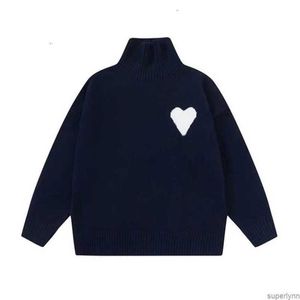 Amis suis-je homme col haut amisweater pull mode femme designers pulls à col roulé marques de luxe cardigan tricot o cou femme lettre longue sl h38n