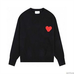 AM I Paris Amis Mode Winter Warme Kintted Jumper Ontwerpers Amisweater Trui Geborduurd Coeur Hart Liefde Jacquard Ronde Hals Sweatshirts Heldere Kleur ZSSM