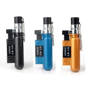 AM136 Mini torche plus légère rechargeable sans allume-cigare à flamme à jet à gaz