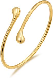 AMA Exquisite Gold Cuff armband voor vrouwen Prachtige fijne draad open armband stapelbare minimalistische pols manchet armband flexibele en verstelbare grootte