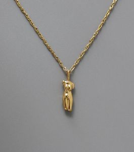 Amaiyllis 18K Gold Corps humain Collier pendentif Personnalité Collier de mode Collier Femelle bijoux bijoux Q012711891856