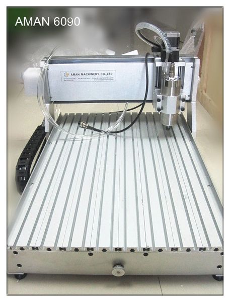Aman 6090, máquina de grabado cnc de aluminio y madera de 4 ejes, fresadora cnc de escritorio, Mini fresadora Cnc usada