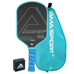 Amasport Picleball Paddle met deksel 3K koolstof wrijvingsstructuuroppervlak thermovormend pickleball racket voor geavanceerde spelers 240515