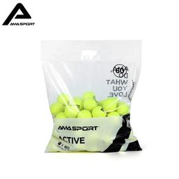AMASPORT Balles de Tennis Entraînement sans Pression Haute Qualité Durable Gonflable pour Débutant Sport 240124