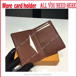 Incroyable porte-cartes Tout ce dont vous avez besoin ici Organisateur de poche NM luxes designers portefeuilles hommes Portefeuilles en cuir véritable porte-cartes de crédit w3385