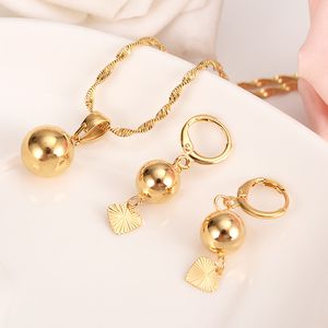 Incroyable Europe perles ensemble chaîne mariage 14 k or jaune GF multicouche collier/boucle d'oreille grue coeur ensembles de bijoux indiens