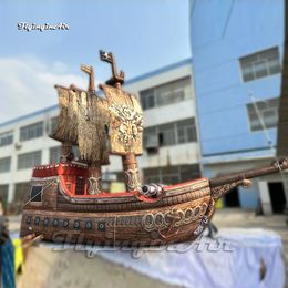 Verbazingwekkend gigantisch opblaasbaar piratenschip Replica luxe luchtgeblazen piratenbootmodel voor carnaval podiumdecoratie