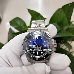 increíble Alta calidad Cerámica Bisel Zafiro Cristal 44 mm m126660 116660 Negro Azul Dial 8215 Reloj mecánico automático para hombre Watches284U