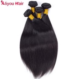 Amazing Nice Braziliaanse Peruaanse Maleisische Indiase Straight Menselijk Haar Weave Weven Bundels 100g / PC Groothandel Goedkope Hair Extensions Hair Inslag