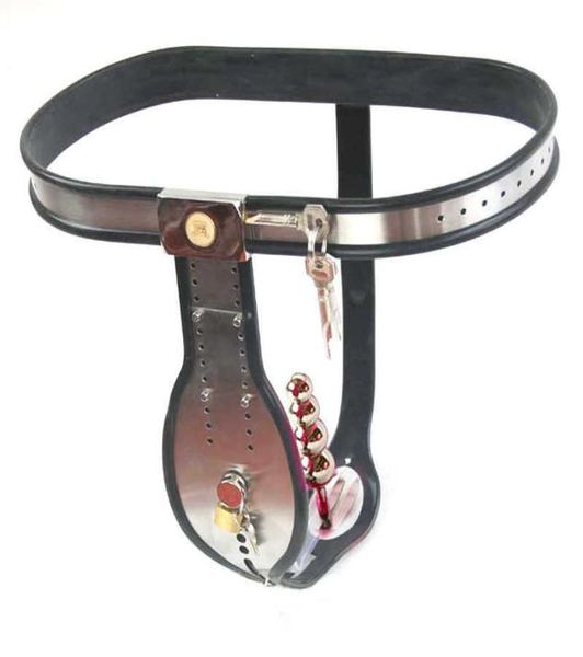 Precio Increíble Cinturón de acero inoxidable ropa interior de metal BDSM Bondage Lock Cage Dispositivo Sexo para hombres Y1907161702877