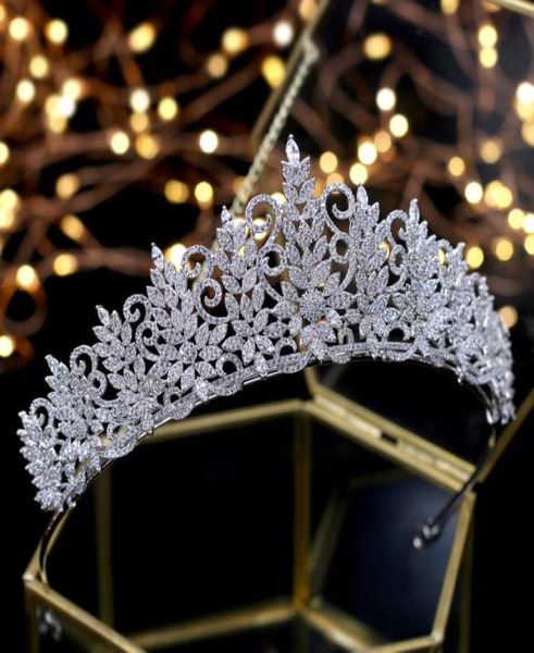 Amazing Queen Zircon Tiara Vintage Headpiece Wedding Crowns Bridal Hair Jewelry Tocado Novia Wedding Hair Accessories9761127