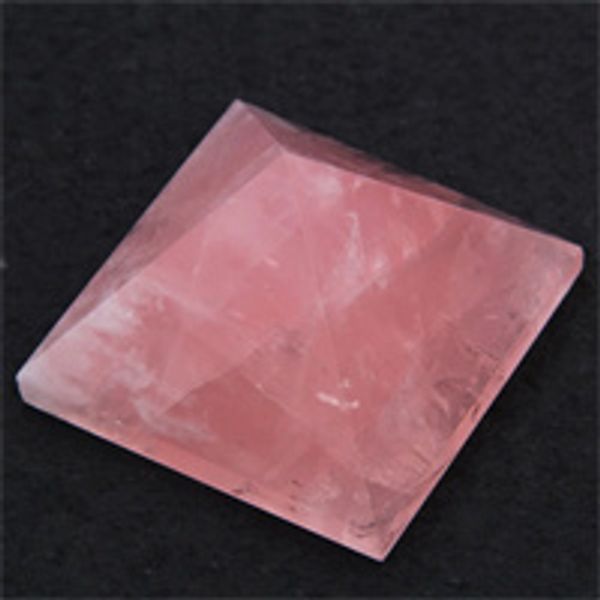 Increíble cuarzo rosa Reiki cristal rosa pirámide cuarzo curación Natural hecho a mano pirámide generador energía piedra decoración de la habitación regalo