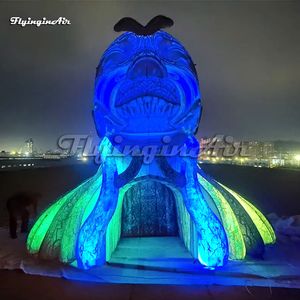 Décorations de toile de fond de scène étonnantes illuminées caractère gonflable Tunnel de mascotte de figure de jungle de 15 pieds avec lumière LED pour l'événement