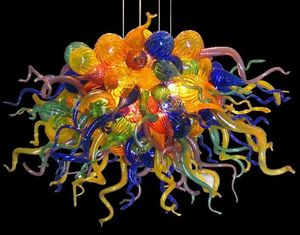Geweldige stijlvolle art deco hanglamp hot koop multi gekleurde geblazen glazen hedendaagse kroonluchters Sale (LR029)