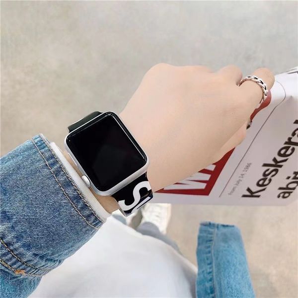 Increíbles correas de reloj 38 mm 40 mm 41 mm 42 mm 44 mm 45 mm 49 mm Banda de lujo para Apple Watch Diseños de alta calidad Correas de reloj iWatch 8 7 6 5 4 Silicona con caja Mujer Hombre