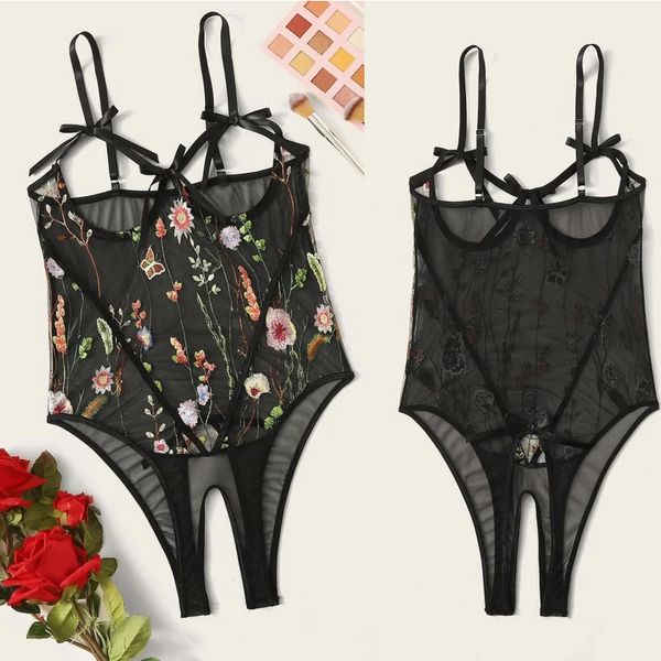 amazon vente commerce extérieur européen et américain femmes sexy ouvert onepiece sous-vêtements imprimés ventes directes d'usine