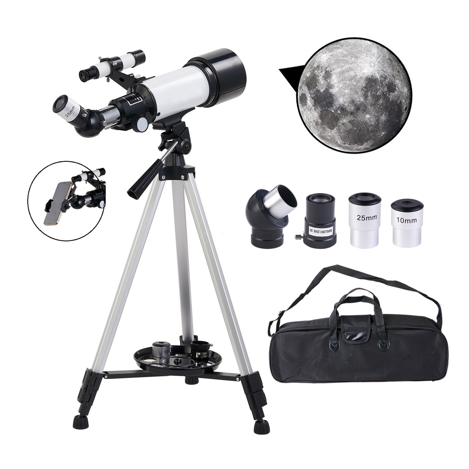 Amazon Explosive Modello 40070 Telescopio astronomico Zoom Paesaggio Stella e Luna Telescopio monoculare a doppio scopo