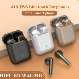 Amazon vente chaude J18 TWS bluetooth écouteurs stéréo contrôle tactile appairage automatique sport musique J 18 casque