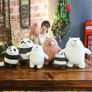 Amazon Hot Selling 30-50 cm pluche poppen anime zachte super schattige dwaze drie beren beweegbare plushtoy poppen beermeets je pluche kussen gratis dhl of ups