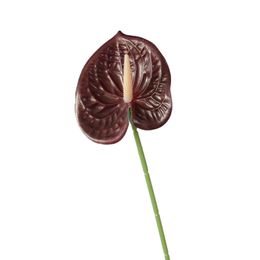 Plantes artificielles en Latex, Anthurium ornemental, toucher réel, branche unique, variétés d'anthurium, arrangement de fleurs artificielles, décoration de mariage et de maison, offre spéciale