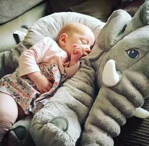 Populaire olifant pluche speelgoed zacht vuld dierenkussen voor kinderslaapcomfort voor kinderen