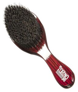 Amazon más vendida MOQ 100pcs Curve 360 Waves Brush OEM Logotipo personalizado Medio Hecho con cerdas de nylon de jabalí reforzadas4341346