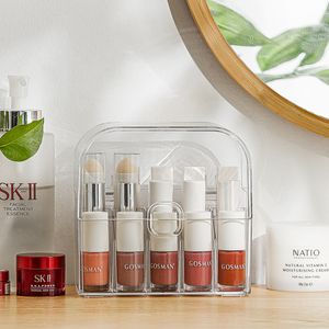 Amazon Transparent Plastic Desktop Cosmetische Make-up Houders Tools Lipstick Arrangement Make-up Organizer Opbergdoos Wll1293