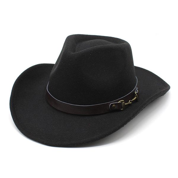 Chapeau en denim Amazon Western, chapeau en denim en forme de feutre de laine, chapeau à bord pour hommes et femmes, chapeau d'équitation de voyage en plein air