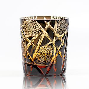 Amber Black Lightning Edo Kiriko Whisky Verre Crystal Japanese Royal Wine Cups Gravé XO Brandy Tobusler Cognac Snifter