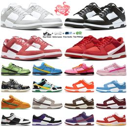 Día de San Valentín Zapatos casuales Hombres Mujeres Zapatillas de deporte Panda Blanco Negro Gris Niebla Triple Rosa Difuso Taupe Burdeos Marrón Zapato de plataforma Zapatillas de deporte para hombre Zapatillas deportivas GAI