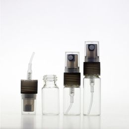 Flacon vaporisateur en verre transparent ambré 3 ml 5 ml pour huiles essentielles vaporisateur de brouillard bouteilles de parfum vides rechargeables Bstfv