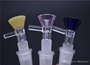 ambre vert rose coloré 14 mm ou 188 mm mâle pince bol avec poignée injection directe vivaneau 145 mm 19 mm mâle bong Bowl8822116